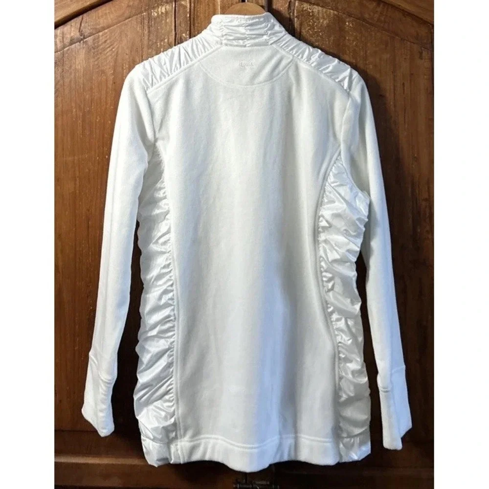 NWT Women's Cutter and Buck Golf Full Zip Jacket Sz Large Pockets Side Ruching‎